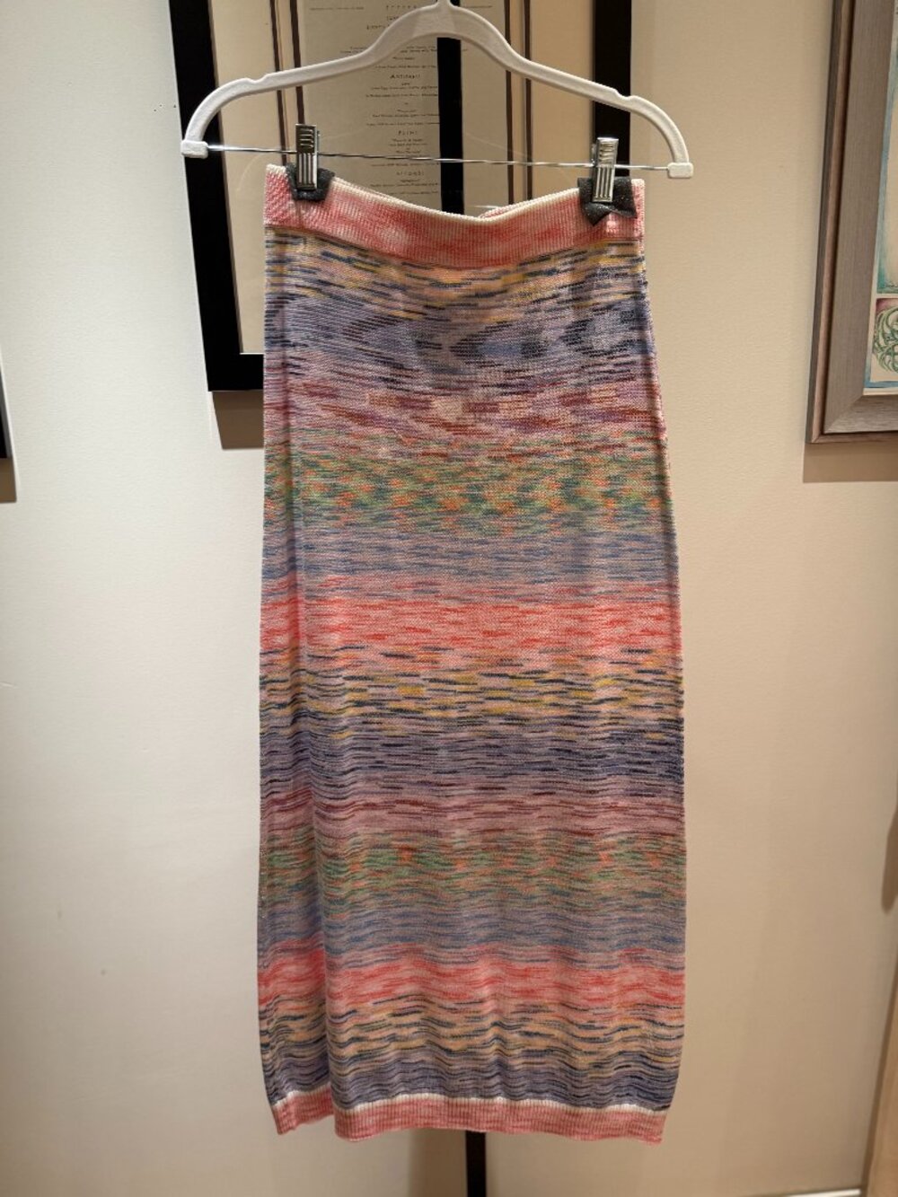 Zimmermann  spacedyed cotton-blend midi skirt